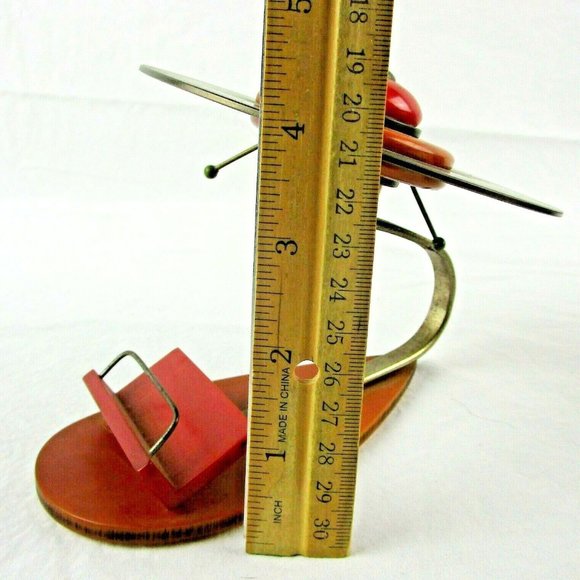 OOAK Bakelite Vintage business Card Holder UFO space alien mid century modern - Picture 4 of 8